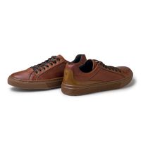 Sapatenis Casual Connect em Couro - Brown