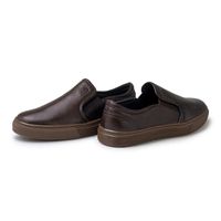 Slip On Yate Masculino Connect em Couro - Café