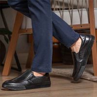 Slip On Masculino Laroche Connect em Couro - Preto