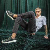 Sapatenis Casual Daytona em Couro - Preto