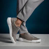 Sapatenis Casual Laroche Daytona em Couro - Cinza Silver