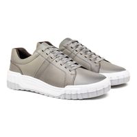 Sapatenis Casual Laroche Daytona em Couro - Cinza Silver