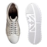 Sapatenis Casual Laroche Daytona em Couro - Cinza Silver