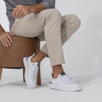 Sapatenis Casual Masculino Dublin em Couro - Branco
