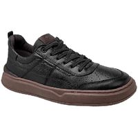 Sapatenis Casual Masculino Dublin em Couro - Preto E L