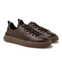 Sapatenis Casual Masculino Dublin em Couro - Chocolate