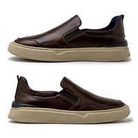Slip On Yate Masculino Dublin em Couro - Marrom