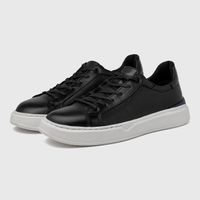 Sapatenis Casual Masculino Dublin em Couro - Preto E L