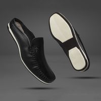 Mule Masculino Dumont em Couro Legitimo Preto 