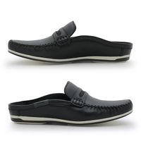 Mule Masculino Dumont em Couro - Preto