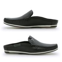 Mule Masculino Dumont em Couro - Preto