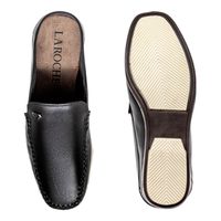 Mule Masculino Dumont em Couro - Preto