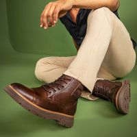 Bota Masculina Coturno Laroche Everest em Couro - Café