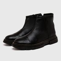Bota Chelsea Everest em Couro - Preto