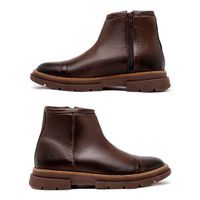 Bota Chelsea Everest em Couro - Café
