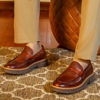 Sapato Loafer Laroche Everest em Couro - Brown