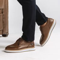 Sapato Casual Everest EVA Cacareco Em Couro - Conhaque E L