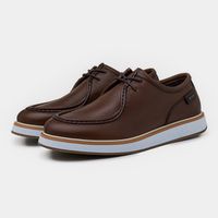 Sapato Casual Everest EVA Cacareco Em Couro - Conhaque E L