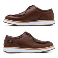 Sapato Casual Everest EVA Cacareco Em Couro - Conhaque E L