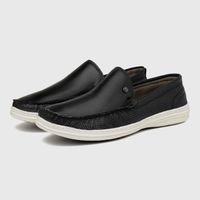 Mocassim Masculino Ferrara em Couro - Preto E L