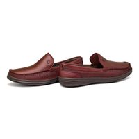 Mocassim Masculino Ferrara em Couro - Vinho E L