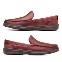 Mocassim Masculino Ferrara em Couro - Vinho E L