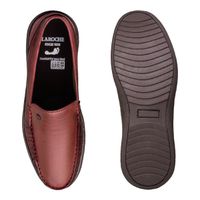 Mocassim Masculino Ferrara em Couro - Vinho E L
