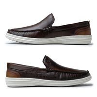 Mocassim Masculino Ferrara em Couro - Café