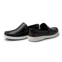 Mocassim Ferrara em Couro - Preto