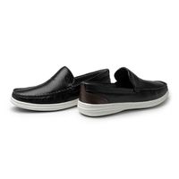 Mocassim Masculino Ferrara em Couro - Preto
