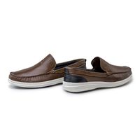 Mocassim Masculino Ferrara em Couro - Chocolate