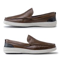Mocassim Masculino Ferrara em Couro - Chocolate
