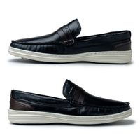 Mocassim Masculino Ferrara em Couro - Preto