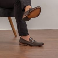 Sapato Italiano Firenze em Couro Café Laroche