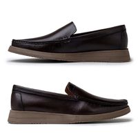 Mocassim Loafer Florença em Couro - Café