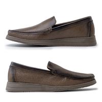 Mocassim Loafer Florença em Couro - Canela E L