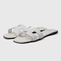  Rasteirinha H Laroche Hellen em Couro - Branco