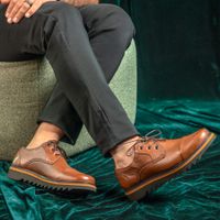 Sapato Casual Java Em Couro - Chocolate E L