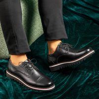 Sapato Casual Java Em Couro - Preto E L
