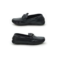 Mocassim Bali Infantil de Couro - Preto/Silver