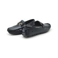Mocassim Bali Infantil de Couro - Preto/Silver