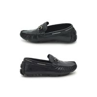 Mocassim Bali Infantil de Couro - Preto/Silver