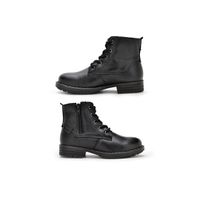 Bota Infantil Saara em Couro - Preto/Café