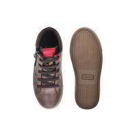 Sapatenis Stratus Infantil em Couro - Chocolate/Vermelho