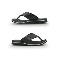 Chinelo Infantil Toledo em Couro - Preto