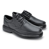 Sapato Comfort Lisboa em Couro - Preto