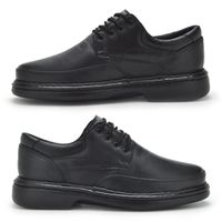 Sapato Comfort Lisboa em Couro - Preto