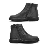 Bota Comfort Lisboa em Couro - Preto 