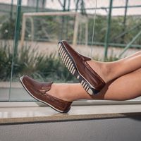 Mocassim Paraty de Couro - Chocolate