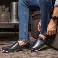 Mocassim Masculino Laroche Paraty Em Couro - Marinho